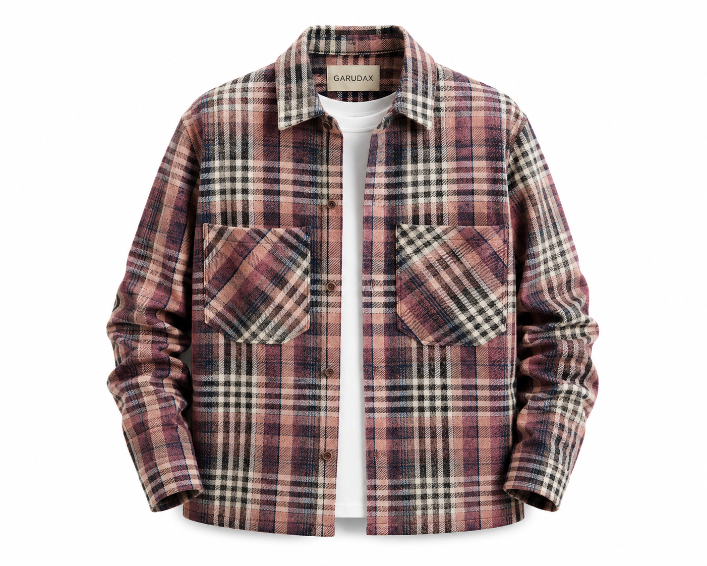 Garudax Overshirt / Washed Shirt — Check Denim